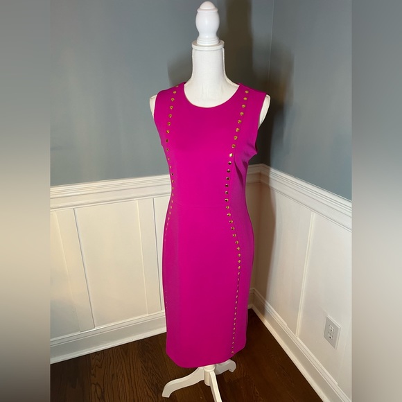 Shelby & Palmer Dresses & Skirts - Shelby & Palmer Dress Magenta Pink with gold dot accent